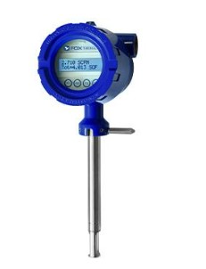 Fox Thermal insertion-style thermal mass flow meter installed in an industrial pipe